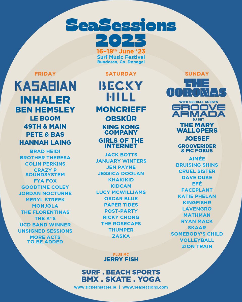 Here are some MORE ACTS added to our line-up 😍
💕🔥

To WIN 2 Weekend camping tickets with VIP bar upgrades, simply follow the below steps:⁣ ⁣👇
⁣
1. Like this post.⁣
2. Tag a friend below.⁣⁣
3. Retweet

Bundoran Beach, Co. Donegal 16-18th June 🌊☀️