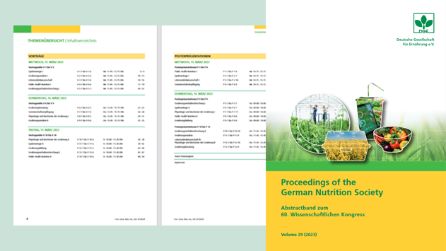 Hier geht es zum Abstractband vom 60. Wissenschaftlichen Kongress #DGE23:
➡️ dge.de/fileadmin/publ…
#ernährungswissenschaften #vortrag #posterpräsentation #medizin #lebensmittelwissenschaften #PublicHealthNutrition #ernährungsverhaltensforschung #ernährungsberatung #abstract