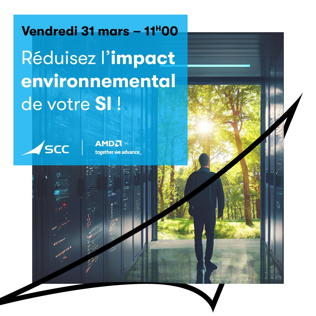 #WEBINAR Comment réduire concrètement l'impact énergétique de son système d'information ? by <a href="/SCC_Info/">SCC</a> et <a href="/AMD_France/">AMD France</a>

Inscrivez-vous dès maintenant 👉
lnkd.in/geu9gT8e

#SCCtoday #RSE #environnement