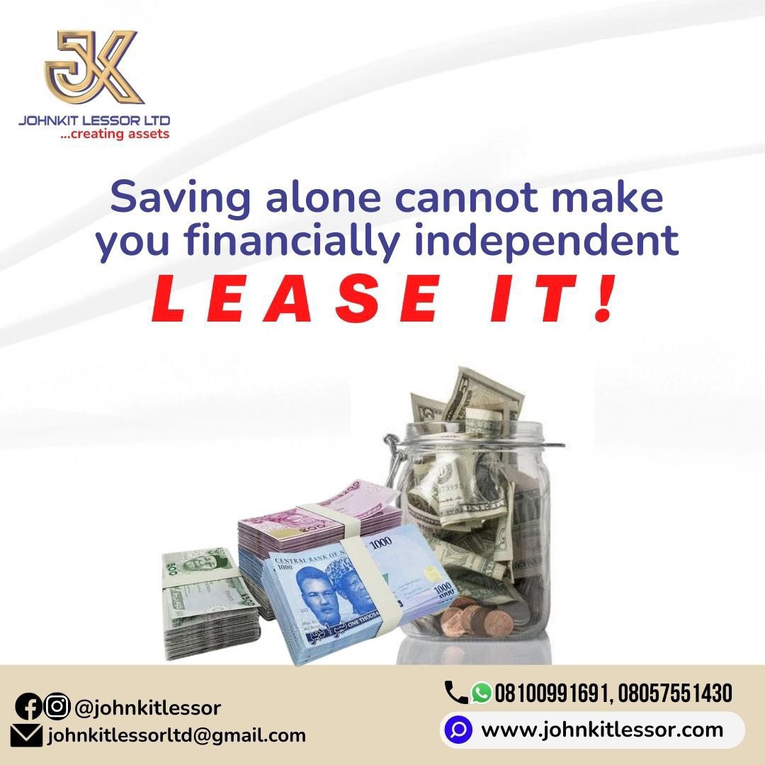 JohnkitLessor's tweet photo. We are all you need to make your financial decisions 

#lease #equipmentleasing #leasingcompany #leasepurchase #vechicleleasing #leaselagos #leascar #leaseagent #buynowpaylater #forlease #leaseoptions #ramadan #resale #equipment https://t.co/Zi1bDuBzyi