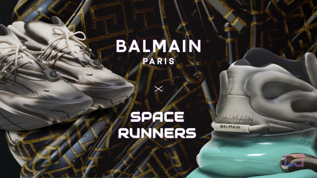 Metaverse_Hub's tweet photo. 🛸 #Metaverse 

Pushing fashion and footwear innovation further, Balmain, a French luxury brand, has teamed up with Space Runners to craft a limited-edition capsule of its popular Unicorn sneakers, including 130 Unicorn sneakers NFT.

#NFT #Sneakers #digital #Blockchain #Blamain https://t.co/k3O1E1bOW7