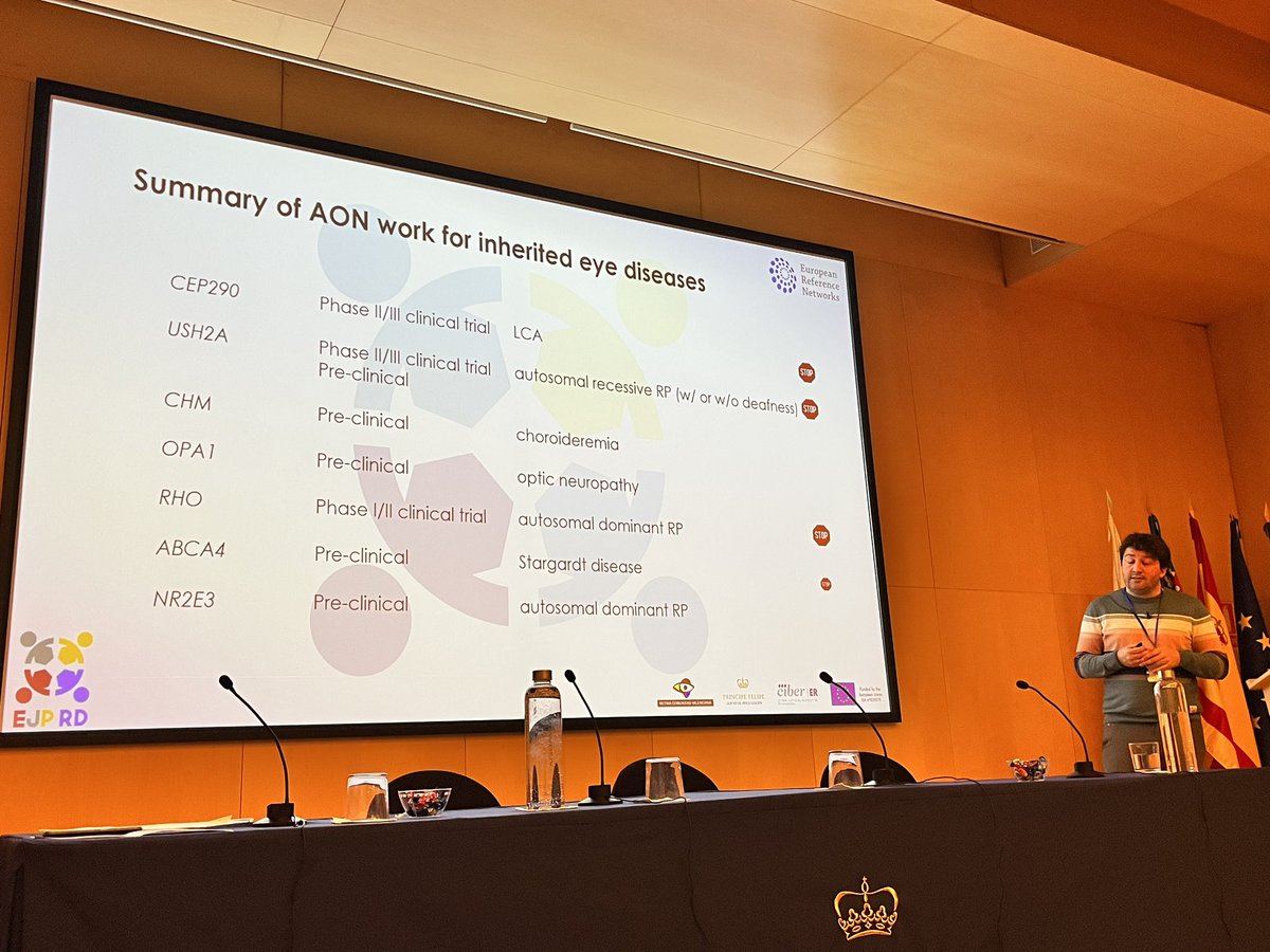 AnaPilarGomez's tweet photo. #ERNworkshop #retinaldystrophies
Dr. @Jandritu
Clinical trials for USH2A, CEP290 and RHO are stopped, what it is the problem? Therapy is not reached the target? Stability? Delivery???
IRD community we need to share knowledge and help us to solve this.
@ReginaRodrigo_ https://t.co/NtaDreh0Oi