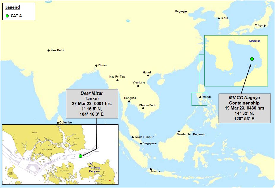 From 21-27 Mar, there were two incidents of armed robbery against ships in Asia. The incidents occurred on board a container ship while anchored at Manila Anchorage, the #Philippines and a tanker while underway in the #Singapore Strait. 

#maritime #shipping #piracy #searobbery