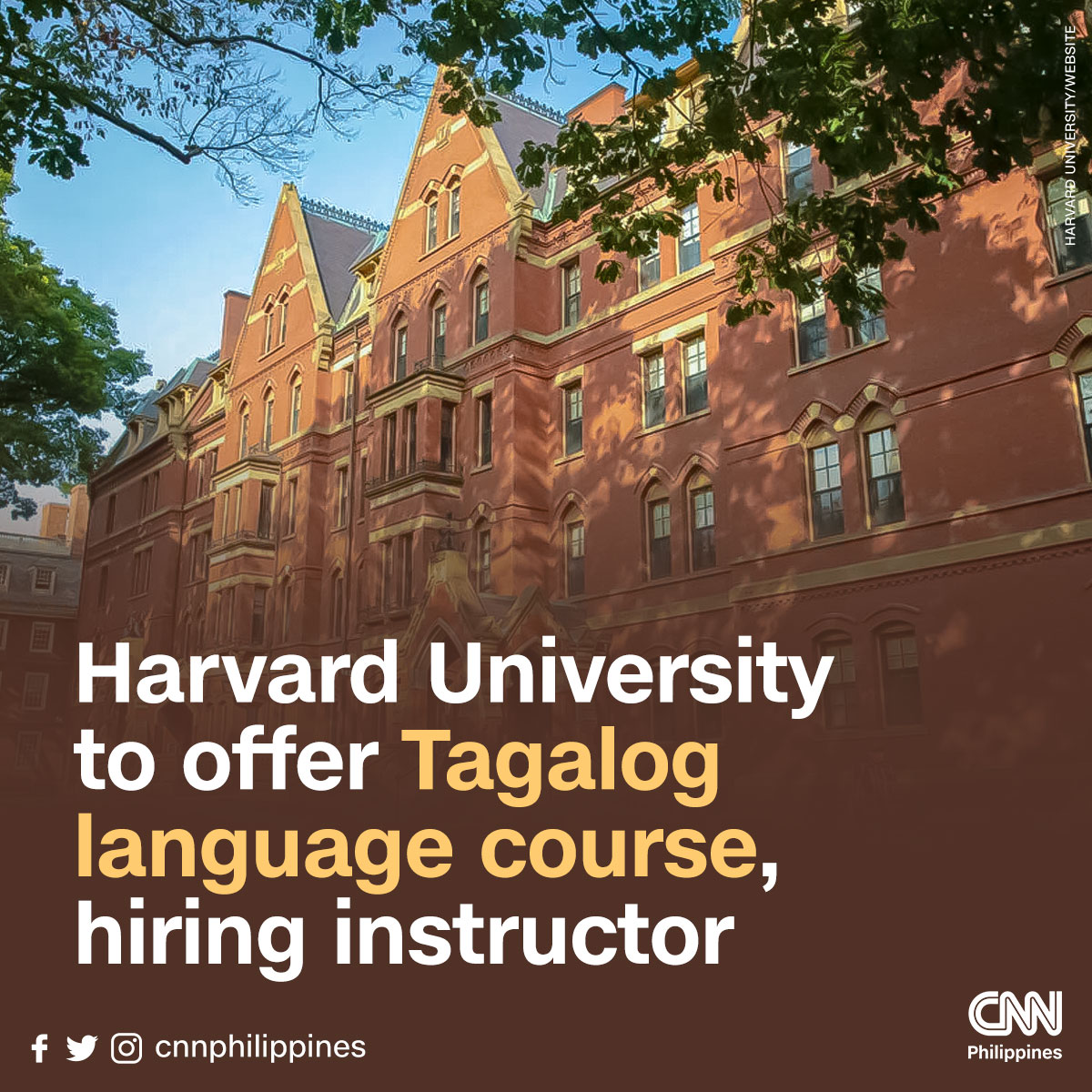 newswatchplusph's tweet photo. The prestigious Harvard University in the United States will offer a Tagalog language course, which is reportedly the fourth most spoken language in the country, beginning the academic year 2023-2024.

Read more: https://t.co/VNvTq0QDtS https://t.co/06vZWWlNZ3