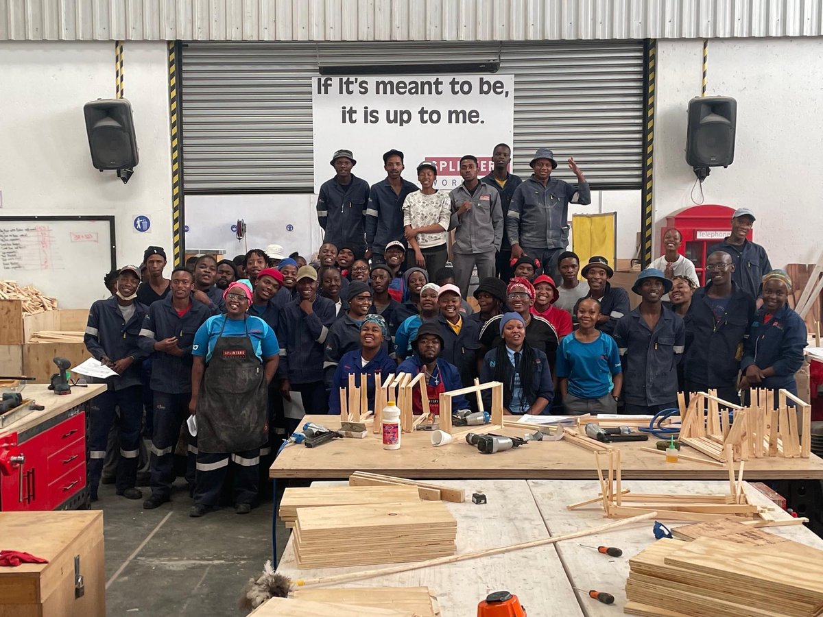 SplintersSA's tweet image. Through our association with the Gauteng City Regional Academy (G.C.R.A) we currently host young interns!

Each student undergoes a 12 month #internship in which they become proficient in the fundamentals of woodworking.

Learn more: splintersworkshop.co.za #SplintersWorkshopSA