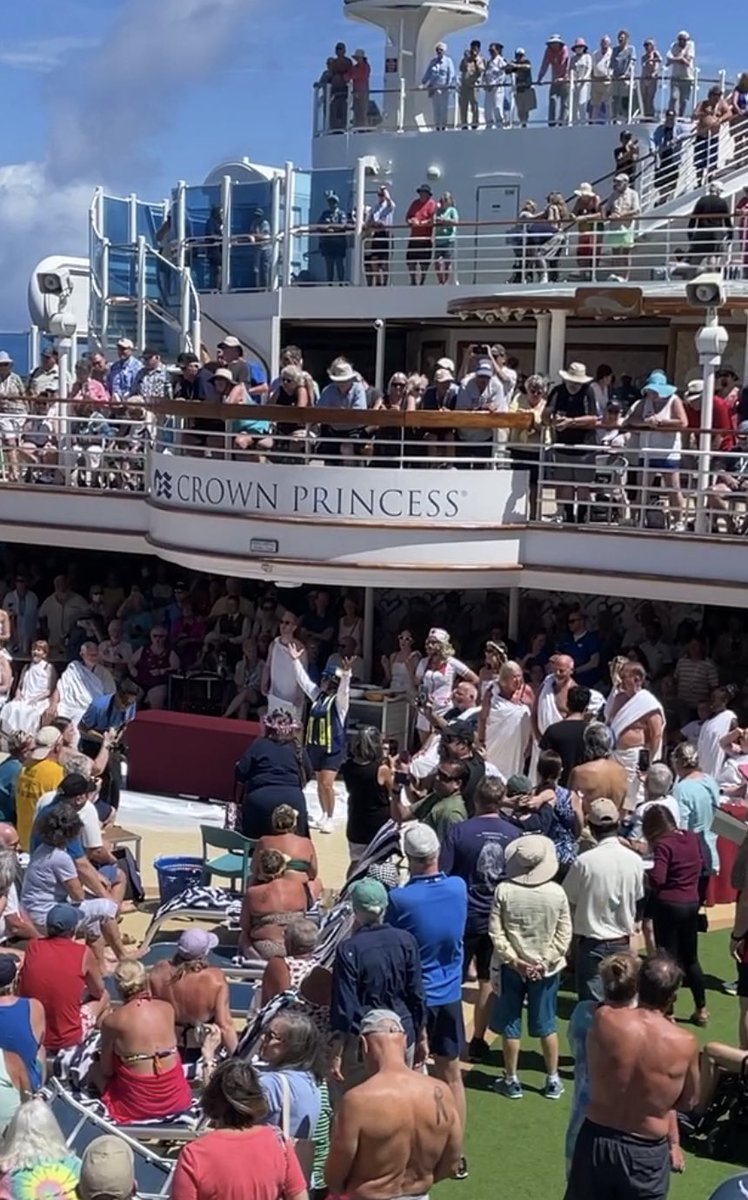 reneeruggero's tweet photo. Crossing the Equator Ceremony on Crown Princess. Are you a Pollywog or a Shellback?
#princesscruises https://t.co/Nwc23FQptD