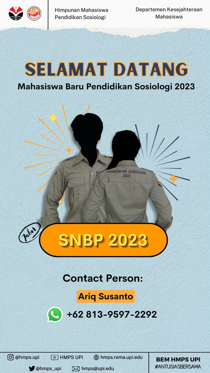 anothernadya's tweet photo. yuk yang lolos snbp di pendidikan sosiologi upi, boleh hubungi cp di bawah atau dm akuu yaaa https://t.co/9uLJfILl12