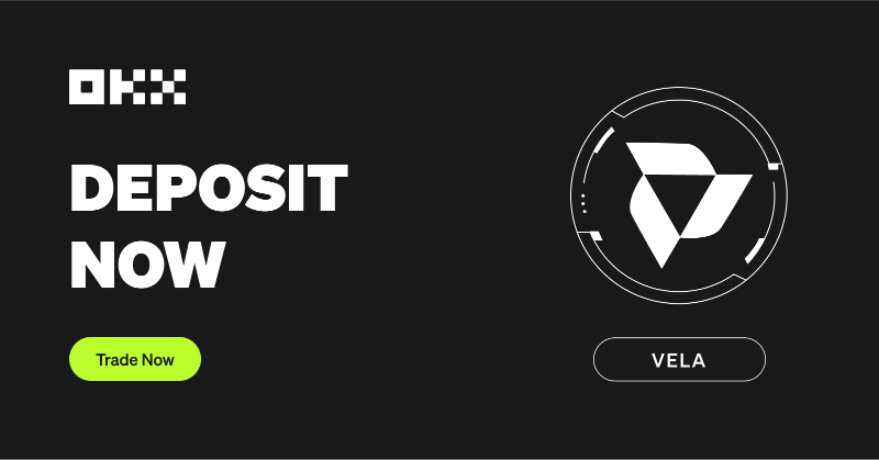 okx's tweet photo. 📢 Empowering #DeFi traders with fast execution — $VELA, the native token for the @vela_exchange ecosystem, gets listed on #OKX!

▶ Deposit are now OPEN 🟢
📈 VELA/USDT Spot trading: 08:00 am Mar 29 (UTC)
