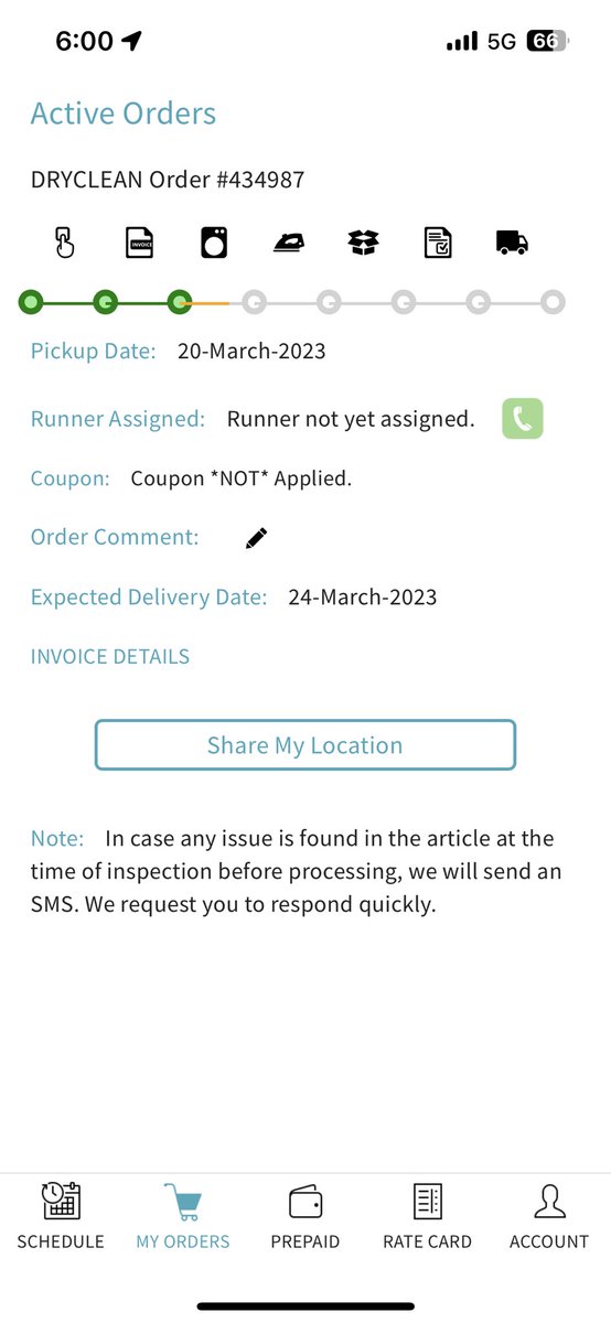 VarunBoyle's tweet photo. Worst customer service by @dhobilite was supposed to receive my dry cleaned clothes on March 24, after several follow up, still not received on Mar 28. WOULDN’T RECOMMEND their services. #CustomerService #customerexperience https://t.co/COCEh95Gng