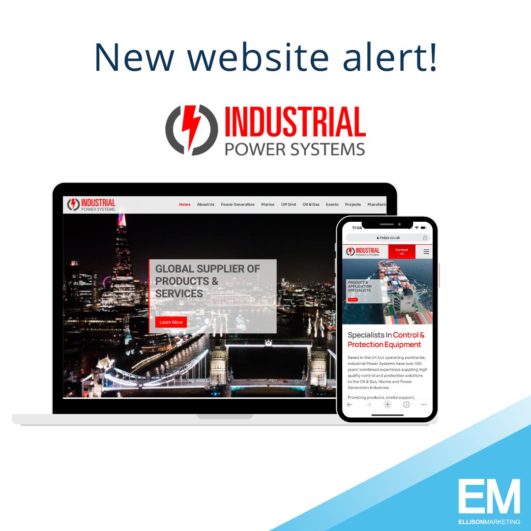 We are delighted to announce that the new website for Industrial Power Systems (Global Specialists in Control &amp; Protection Solutions) has gone live! 

Visit their new website: indps.co.uk

#weblaunch #newwebsite #marketing #ellisonmarketing