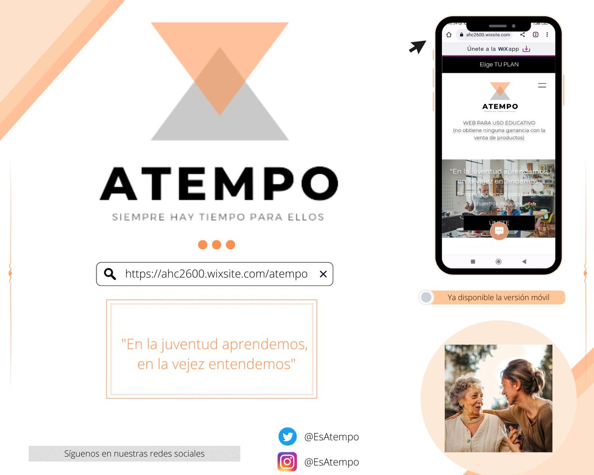 ¡VEN A VISITARNOS! 

Ya está disponible la web de #Atempo con su versión para móvil. No duden en contactarnos para cualquier consulta o solicitud.

También estamos en Instagram para cualquier duda @atempoes.

#SomosAtempo
#LasRozasdeMadrid