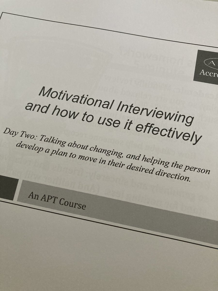 Day Two of motivational interviewing training for some of the team today. 
Yesterday was very informative and some great discussion amongst the team on how it can be used in practice thanks to Katrina for a great session!
#motivationalinterviewing #training #team #zone5to19