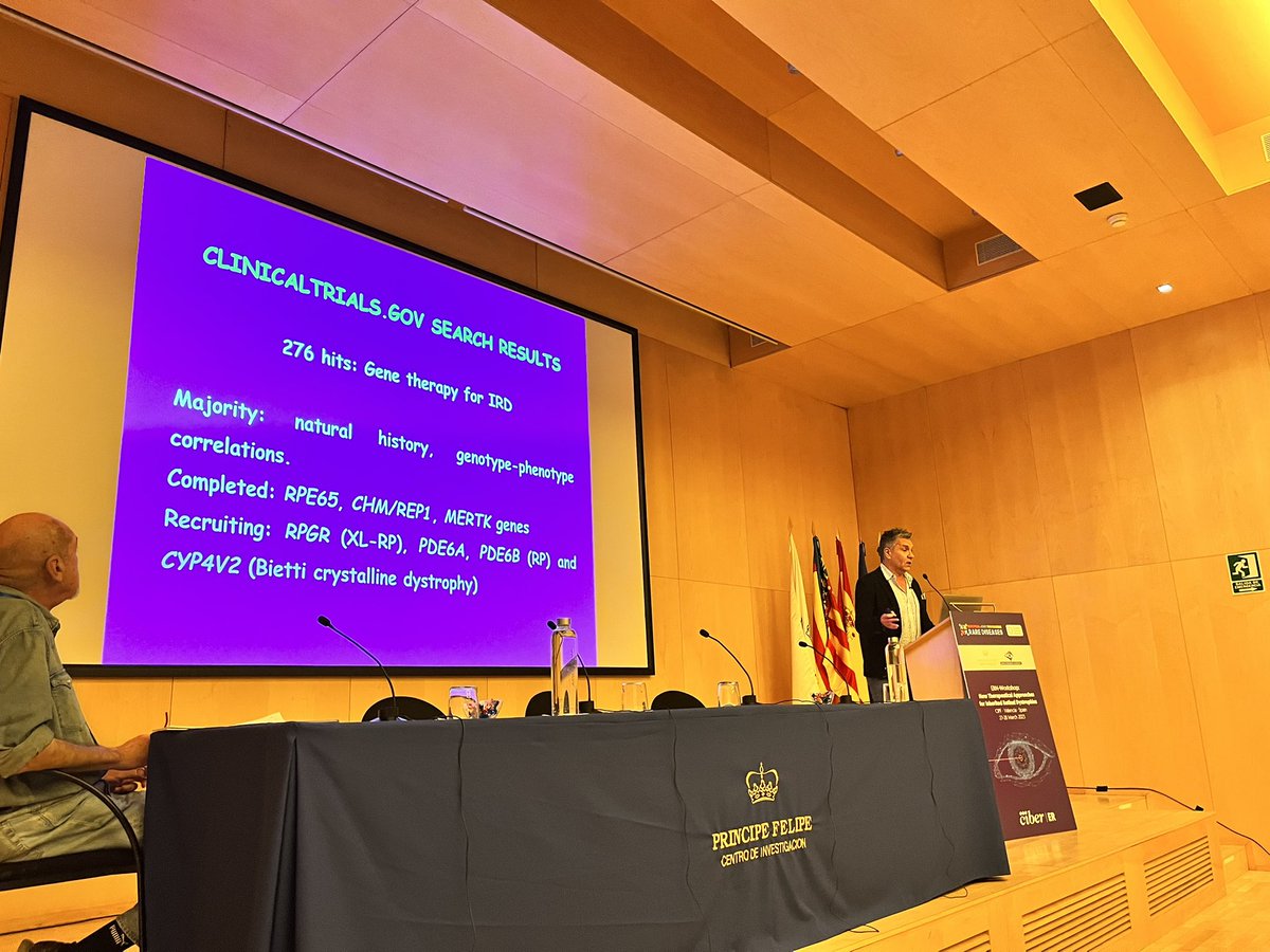 AnaPilarGomez's tweet photo. #ERNworkshop #retinaldystrophies
Dr. Eduardo Silva from CRI Ophthalmology, Hospital Dona Estefânia (Lisbon) focuses the state of art of IRD clinical trials based on gene therapy. Patients need to be diagnosed to have a treatment opportunity.
@CIBERER @CIPFciencia @ReginaRodrigo_ https://t.co/f6yexlmDpn