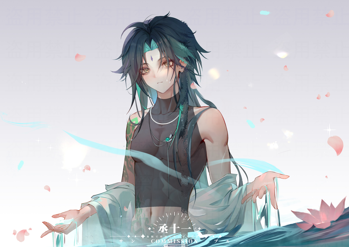 天池 #原神 #Genshinimpact #GenshinImapct #魈 #xiao #插画 #男の子 pixiv.net/artworks/10664…