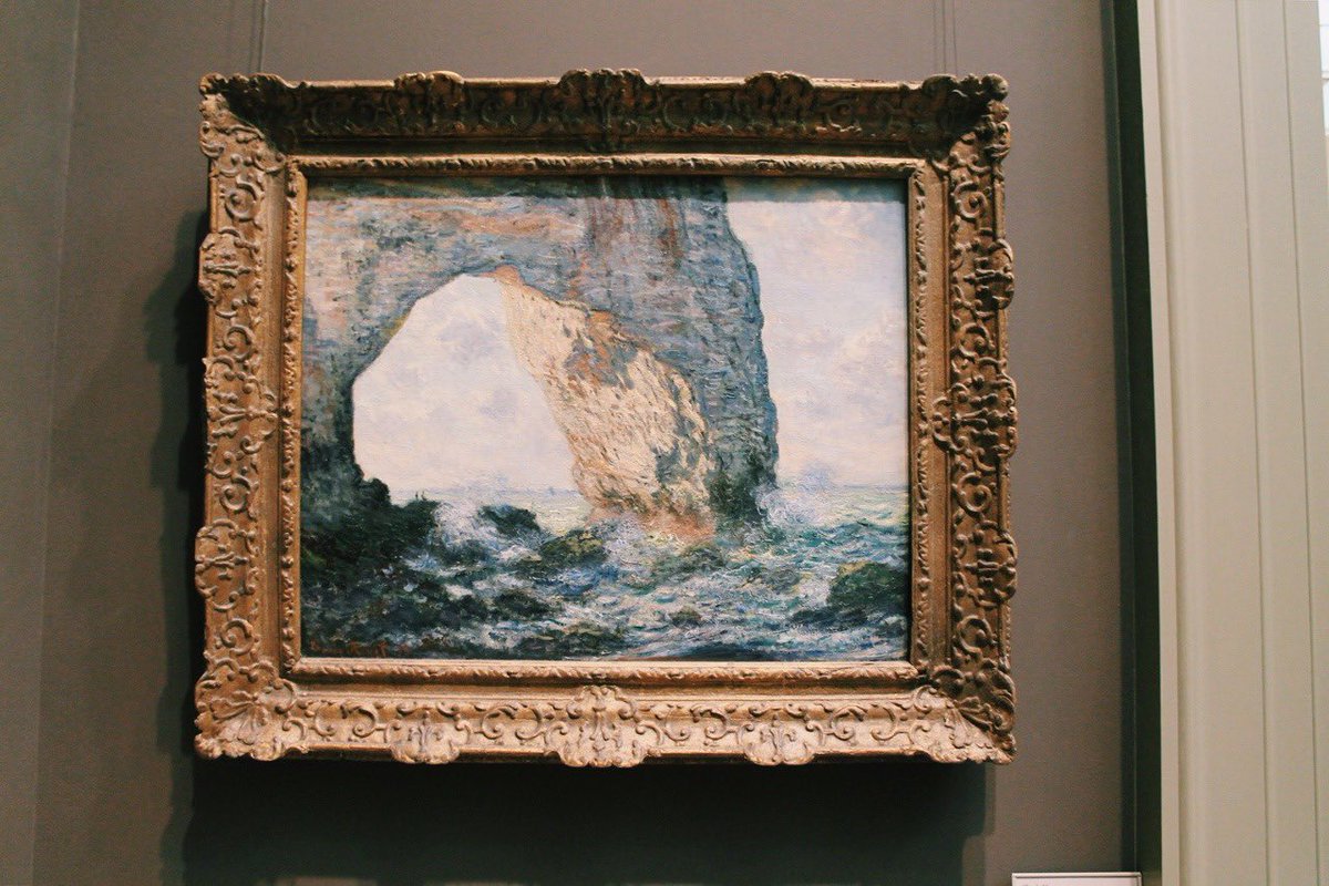 AcademiaAesthe1's tweet photo. The Manneporte (Étretat) + (detail), Claude Monet, 1883 https://t.co/GsjPUzEYlx