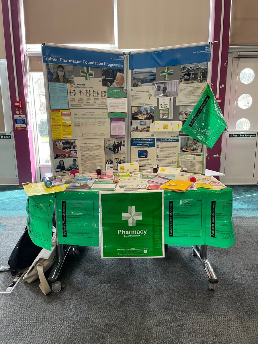 esht_pharmacy's tweet image. Another great day at the University of Brighton&apos;s Career Fair! Come say hello to our Trainee Pharmacists at East Sussex NHS Healthcare Trust for top tips, exam prep, Oriel, and what it&apos;s like working in a hospital pharmacy! @ESHT_IE @ESHTNHS #traineepharmacists #pharmacists