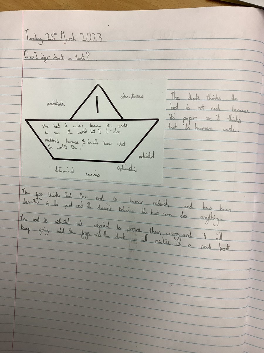 NPSMiss_Jenkins's tweet photo. Some lovely VIPERS work this morning, using The Real Boat as inspiration… next we are going to attempt to make our own origami paper boats! #STEMWeek #NPSDT #NPSReading https://t.co/PesyT2U9IG