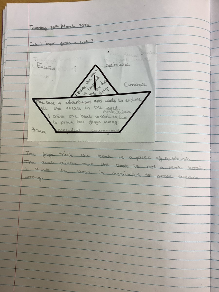 NPSMiss_Jenkins's tweet photo. Some lovely VIPERS work this morning, using The Real Boat as inspiration… next we are going to attempt to make our own origami paper boats! #STEMWeek #NPSDT #NPSReading https://t.co/PesyT2U9IG