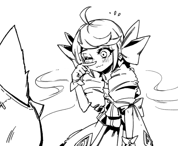Gwen (age 0) : Wow, I wish I could be a child too! Anyway, What kind of magic is this?

Vex : You want to be a knitting yarn? 