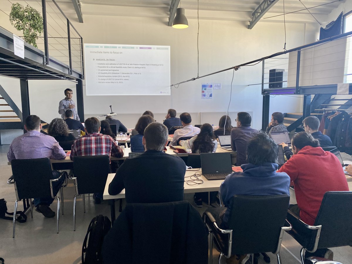 QUSTomproject's tweet photo. Greetings from Nova Gorica, Slovenia!🤩
A new #QUSTom General Meeting is taking place at Arctur. This is a great opportunity to discuss the progress of the project and the challenges ahead.💪
Thanks to @ArcturHPC for hosting us!
#HorizonEU #Innovation #Reseach #breastcancer https://t.co/vPqJSZ8P42