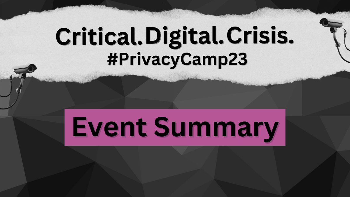 edri's tweet photo. 1/5 📢You can now catch up with your favourite #PrivacyCamp23 sessions by reading the summaries or watching the recordings online.
#PrivacyCamp is organised by @edri @VUBrussel @Privacy_Salon @UnivStLouisBxl
➡️https://t.co/OqnoCUza8o https://t.co/2MKO8TxtmO