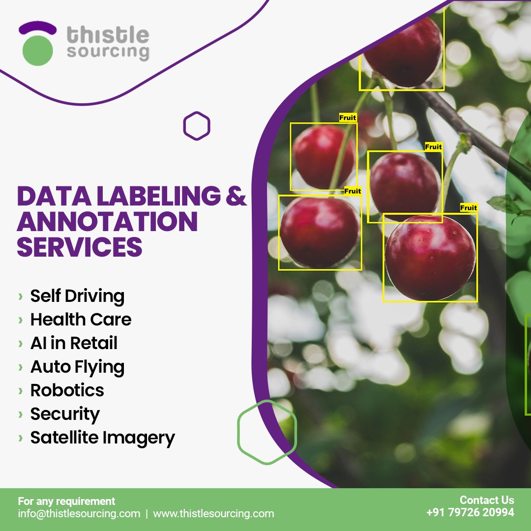 Thistlesourcing's tweet image. Thistle Sourcing offers low cost data annotation service for machine learning and artificial intelligence companies seeking high quality training data for diverse businesses. #datalabeling #imageannotation #bpo #computervision #ml #AI #ArtificialIntelligence #MachineLearning