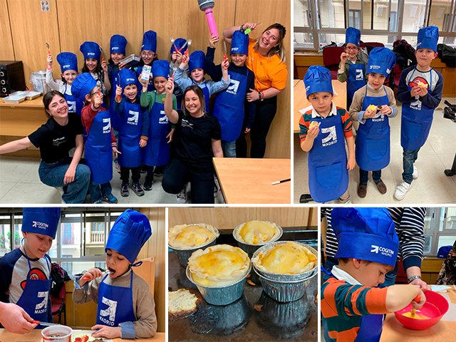 cogitimadrid's tweet photo. 🍽 Los talleres de cocina #Pequechef, organizados por @cogitimadrid, vuelven a triunfar una vez más.

👦👧70 niñ@s  entre 4 y 14 años, hijos y/o nietos de colegiad@s, se han puesto el mandil y han aprendido a realizar platos típicos parisinos.👇

 + info: https://t.co/BZaohIBJfn https://t.co/jyUhh0U166