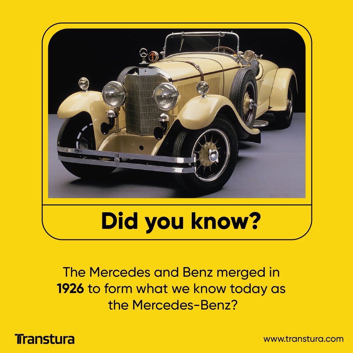 Did you know? Mercedes and Bens merged in 1926 to form the modern Mercedes-Benz.#transtura #factsdaily #carsinnigeria #carowners #carownersinlagos #didyouknow #didyouknowthat #didyouknowdaily #didyouknowwhat #didyouknowfacts