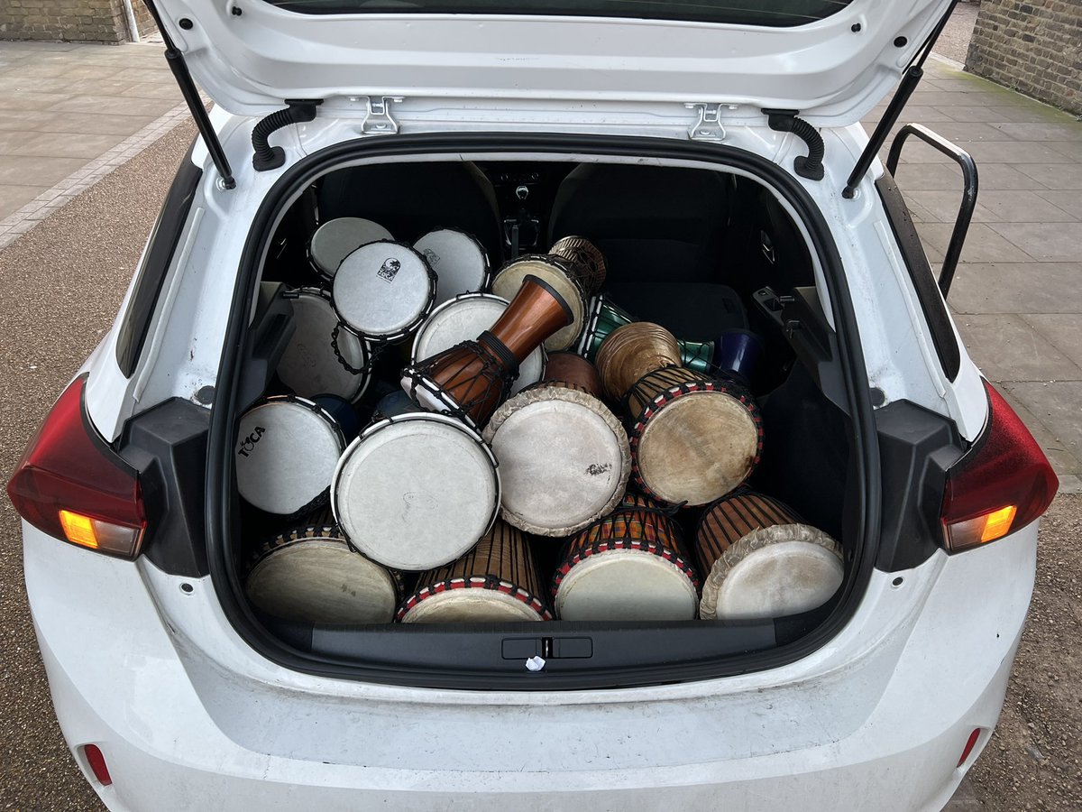 simonhj's tweet photo. I got rhythm
I got music
I got a Zipcar full of drums
Who could ask for anything more? https://t.co/zdQTlc7DaI