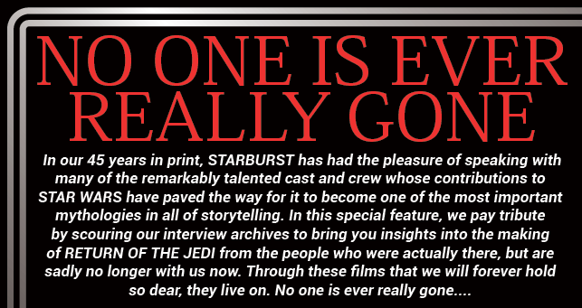 Our current issue is FULL of 40th birthday celebrations for Return of the Jedi! Dip into the STARBURST archive for interviews with the much-missed Carrie Fisher, Peter Mayhew, Jeremy Bulloch, Kenny Baker, and more!

UK WHSmith | US Barnes & Noble | DIRECT https://t.co/pb3TvnZ9zL https://t.co/iJm645Vmzo