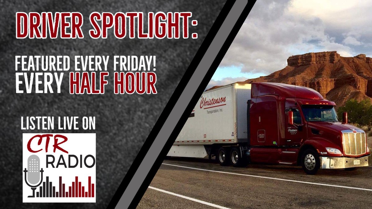 CHNSTRUCKING's tweet photo. Don't forget, every Friday you can get caught up on all of our Driver Spotlights on #CTRradio. Download our app and listen on your device or listen live right from our website at; https://t.co/B6ugZmXeHA https://t.co/nTpe7rQMeF
