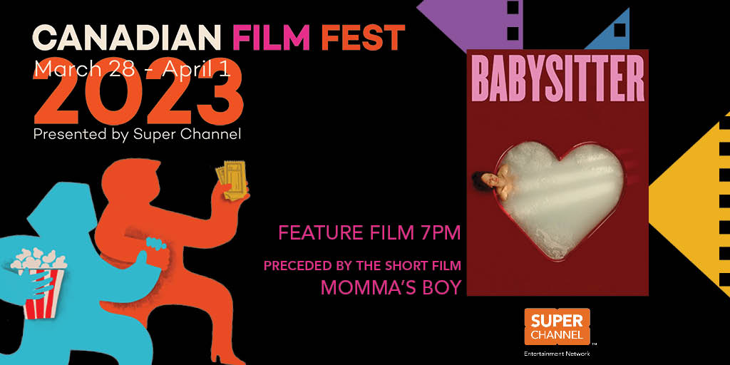 SuperChannel's tweet photo. Don't miss the premiering film of @canfilmfest on Super Channel Fuse, tonight at 7pmET. Head over to our Instagram Live at 5pm when @TeriHart chats about "Babysitter" with Catherine Léger &amp; Steve Laplante. #canfilmfest https://t.co/cfqkKBaCQV