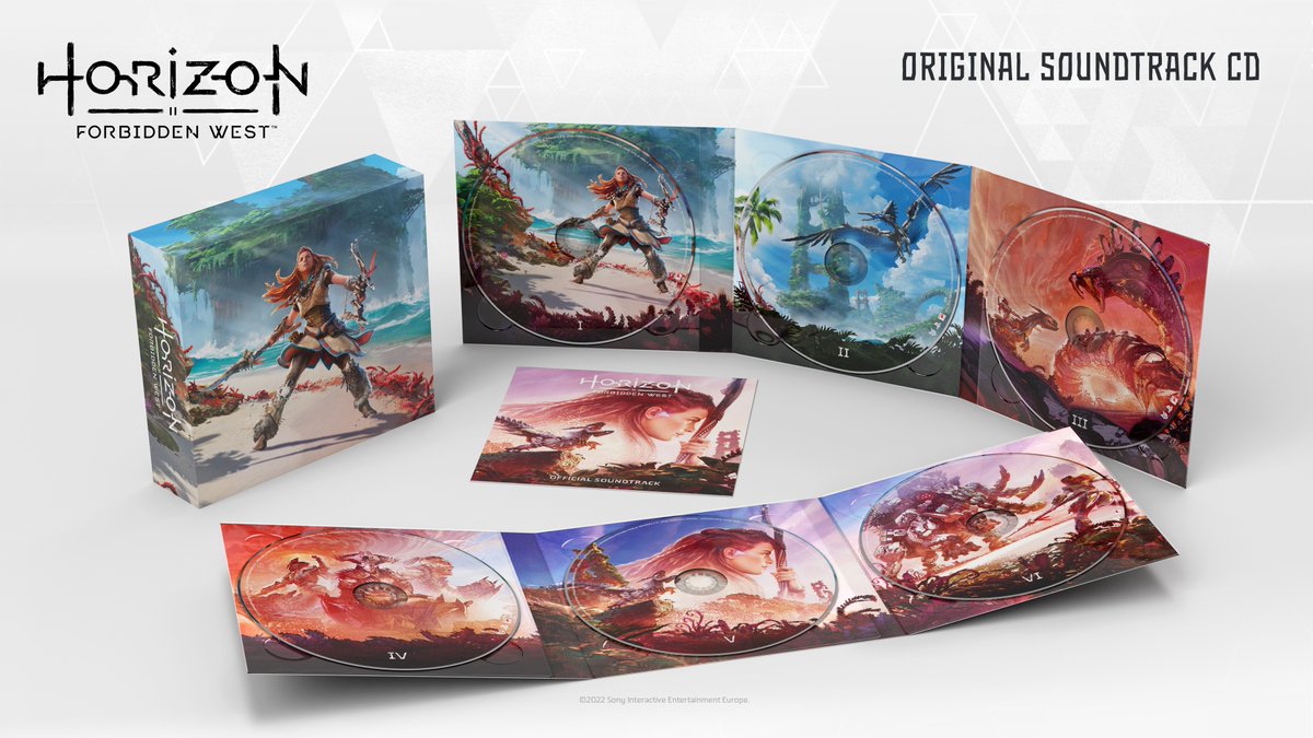 Guerrilla's tweet photo. Enjoy the score that accompanies your machine hunts with the Horizon Forbidden West soundtrack. Available to pre-order on vinyl, both the Essential and Deluxe, and CD
Expected June 2023
Essential: https://t.co/gEqmlaWUH2
Deluxe: Check local retailers
CD: https://t.co/mo3k2ZHuVW https://t.co/rckN3f5sbC