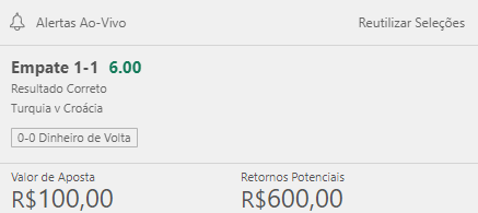 lacasadetips's tweet photo. Hoje, na partida entre Turquia x Croácia, eu vou de Correct Score, vulgo Placar Exato. Chama esse 1-1 pra vir a forra na odds 6.00 🔥 Quem vem junto? https://t.co/EP8HcB4uIn