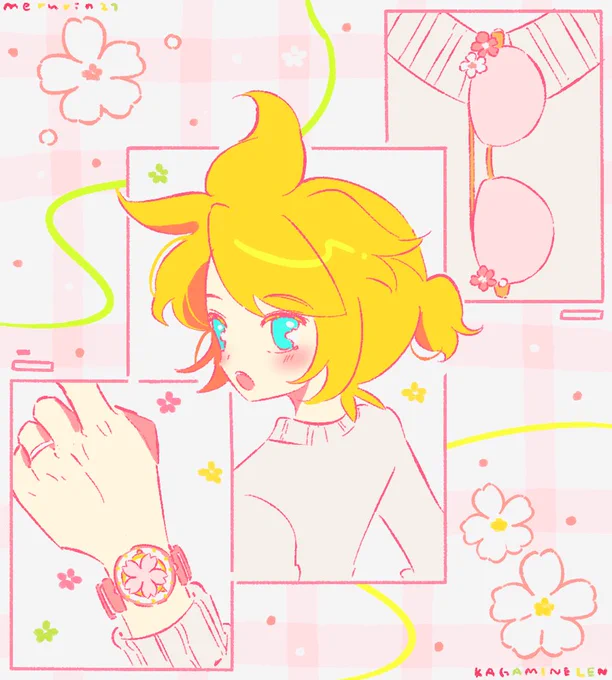 #鏡音版深夜の60分1本勝負お題 「桜アクセサリー」 