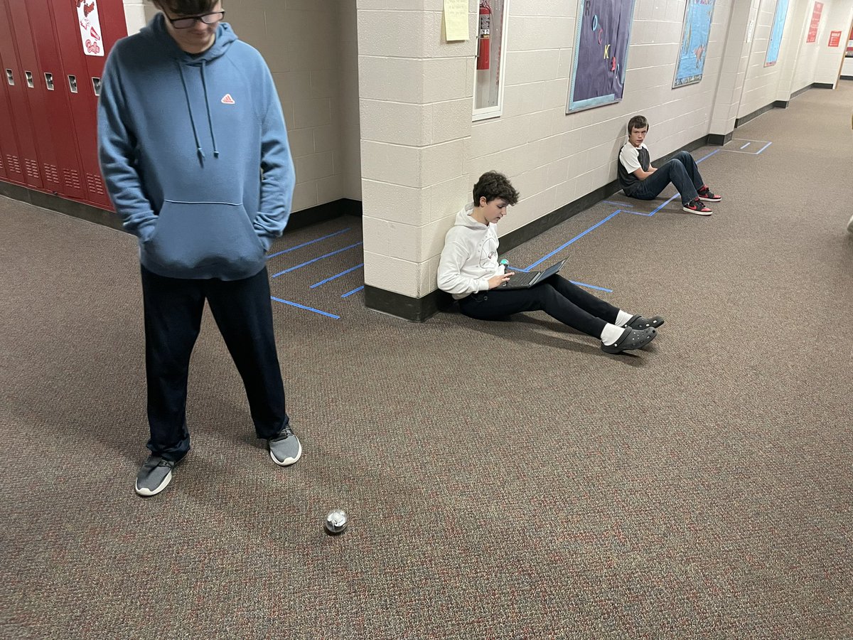 StephanHamaker's tweet image. 7th Grade Science Students using Code to plan a route for their @Sphero Bolt.

Challenge 1: Exit the Room, Enter the Room, &amp;amp; Return to Start.
Challenge 2: The Maze &amp;amp; Back
Challenge 3: N, S, E, W Color Change
Challenge 4: Diagonal Alley

#WeekOfCode #STEM