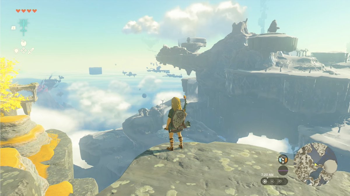 IGN's tweet image. New gameplay of The Legend of Zelda: Tears of the Kingdom's Sky Islands.