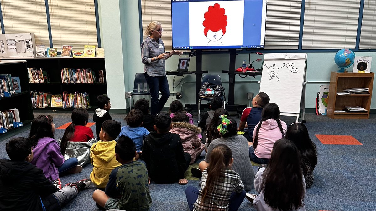 WidenElementary's tweet photo. Thank you to the amazing @EmmaVirjan for sharing your passion for books and illustrating with our wildcats. #AISDjoy @AustinISDLibs #bookstagram #literacy #tuesdayvibe https://t.co/sEGbDZZlKg