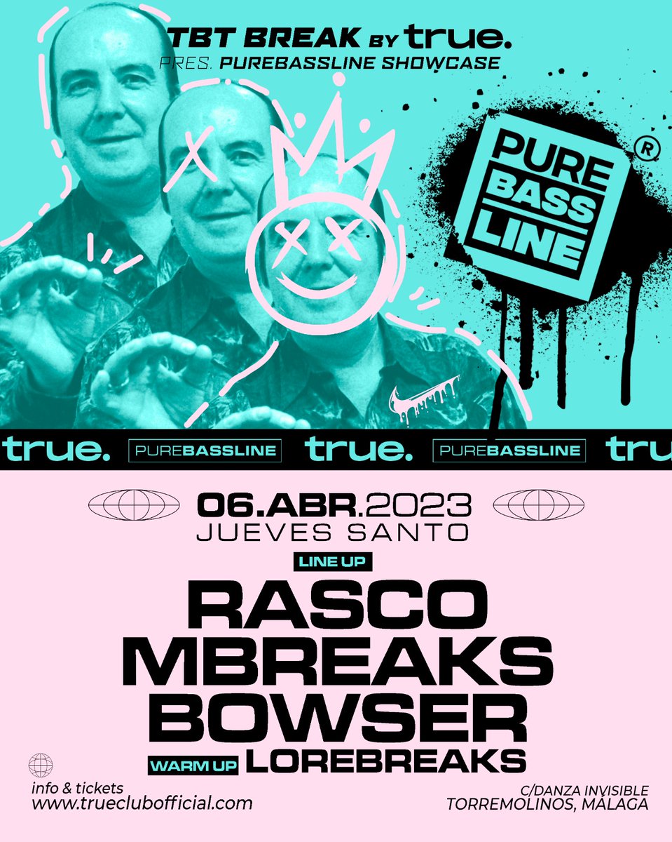 Trueclub lanza una nueva marca centrada en el Break beat... Para ello contamos en nuestra primera fiesta con el colectivo Purebassline.