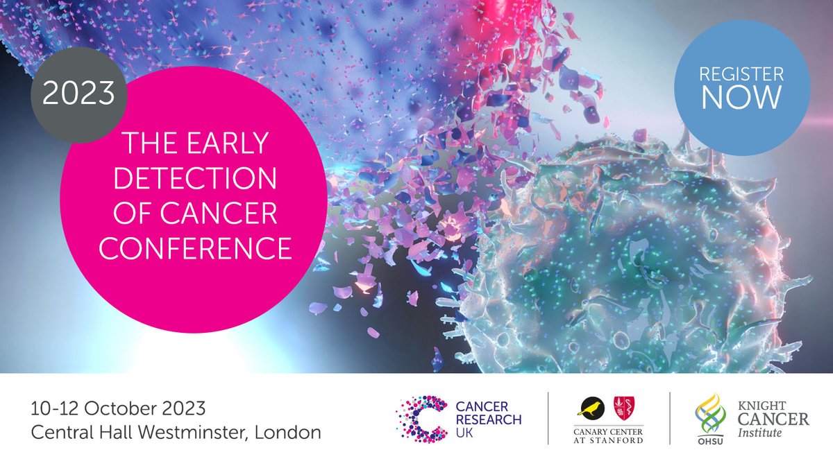 Science and Innovation at Cancer Research UK (@crukresearch) on Twitter photo The wait is over: registration is now open for our Early Detection of Cancer Conference! Get your ticket now to join us, <a href="/CanaryCenter/">Canary Center at Stanford</a> & <a href="/OHSUKnight/">OHSU Knight Cancer Institute</a> in London this October for this must-attend event for anyone interested in #EarlyDetection: bit.ly/3FHldts
#EDxConf23 The wait is over: registration is now open for our Early Detection of Cancer Conference! Get your ticket now to join us, <a href="/CanaryCenter/">Canary Center at Stanford</a> & <a href="/OHSUKnight/">OHSU Knight Cancer Institute</a> in London this October for this must-attend event for anyone interested in #EarlyDetection: bit.ly/3FHldts
#EDxConf23