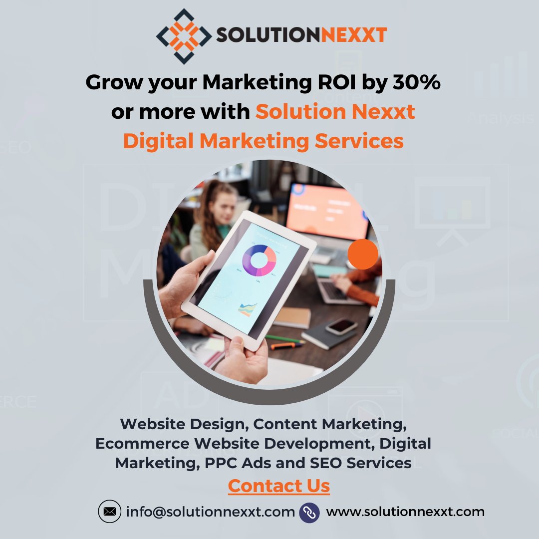NexxtSolution's tweet photo. Grow your marketing ROI by 20% or more with Solution Nexxt digital marketing services:
For more info visit the website:
https://t.co/Io2w01e0aE
#DigitalMarketing #DigitalMarketingcompany
#DigitalMarketingStrategy #SEO #SEM https://t.co/qPZsIycCyR