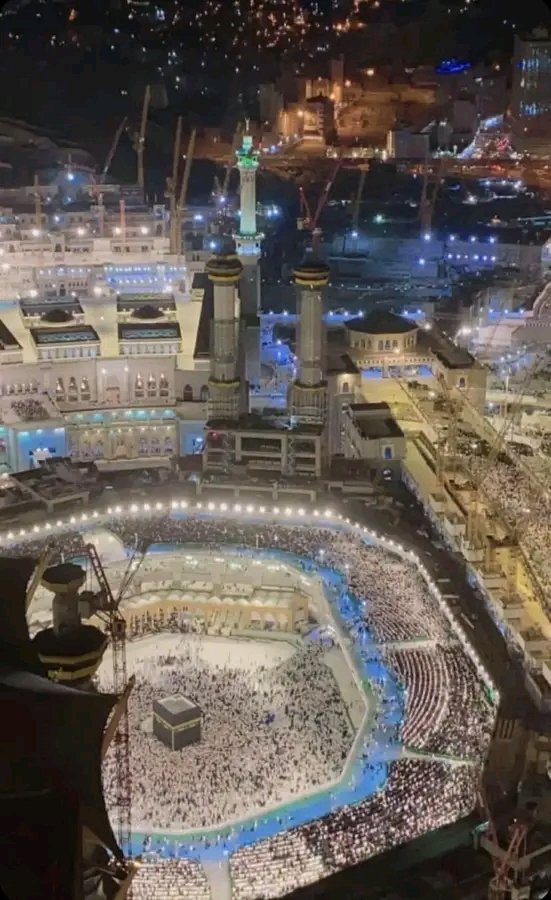 Masjid Al Haram pictured during Taraweeh prayers last night.