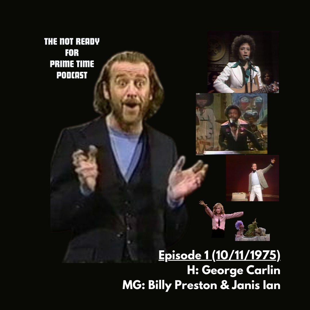 Today is the Day! Episode 1! We start it off just like #SNL did with #host #GeorgeCarlin & #musicalguests #BillyPreston & #JanisIan. There is A LOT to get into with this one! Available wherever you get your #podcasts. Please give a listen and subscribe today! #VintageSNL