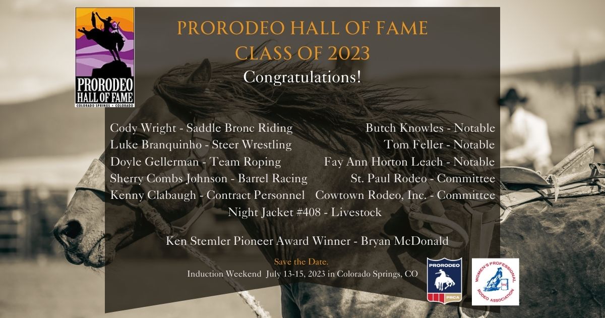 🤩🥳AMAZING AND WELL-DESERVED!!🥳🤩
Two inductees from the Columbia River Circuit - Multiple-time Circuit Finals Qualifier, Circuit Saddle Bronc Champion, NFR Qualifier, NFR Average Champion - BUTCH KNOWLES!!
THE Number ONE Rodeo over #CowboyChristmas, @stpaulprcarodeo Congrats!!