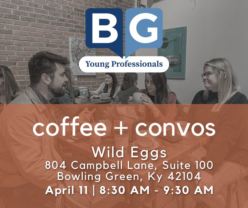 BGYoungPros's tweet photo. ☕️  Come join us for a casual networking event over coffee. Meet like-minded Young Professionals and support a local business on April 11th from 8:30-9:30 AM. We'll see you there! 🤝 Register:https://t.co/QtGGvpMxnF https://t.co/f0cqllpA6a