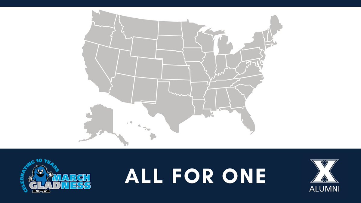 XU_Alumni's tweet photo. Calling on you, #XUAlumni! Think we can get an #XUMarchGladness gift from someone in all 50 states? Help us spread the word to family, friends, and alums you know across the country.
Give Now: https://t.co/VMIrOpYHur
#AllForOne https://t.co/N284xV6bgo