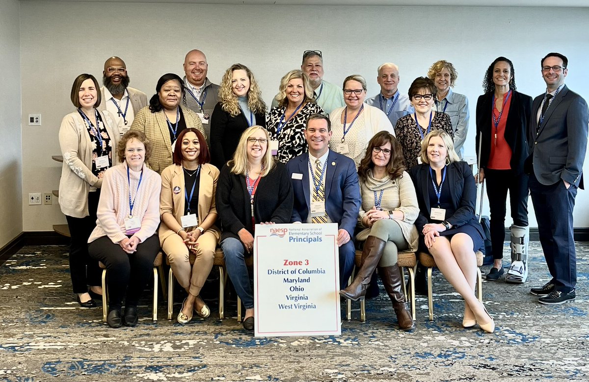 I am proud to represent NAESP’s Zone 3 (MD, OH, VA, WV, and DC)!  These leaders are incredible champions for children, schools, and principals! #PrincipalsAdvocate