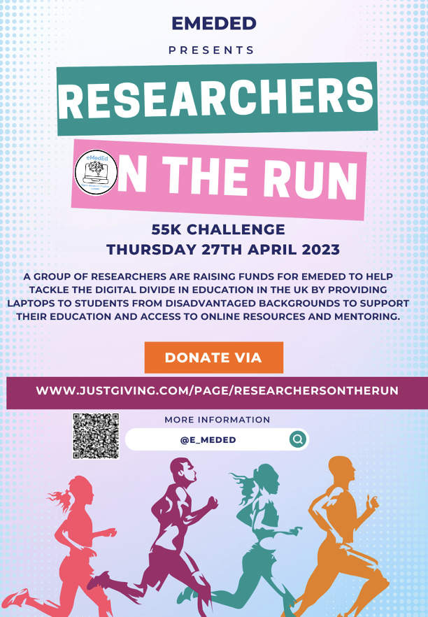 NadinHawwash's tweet photo. Our research group will be doing a #sponsored run in April to #fundraise for @e_MedEd to tackle the #digitaldivide in education by providing laptops to disadvantaged students 
Please support us by donating &amp; sharing!😊https://t.co/Sn8Fm0KN6a
#MedTwitter #AcademicTwitter @PhDVoice https://t.co/ZTbBy3gC9M