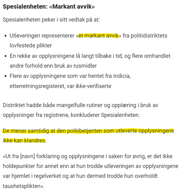 Reynolds420's tweet photo. Tenk å ha en jobb der man forvalter makt og likevel kan begå et "markant avvik" fra regelverk som direkte rammer en enkeltperson og medfører bot + at sjefen må ut og beklage i media - men samtidig IKKE anses som klanderverdig (!).

Tillitsskapende opplegg.
https://t.co/Bwn97z1pYr https://t.co/N9DSBgqGQQ