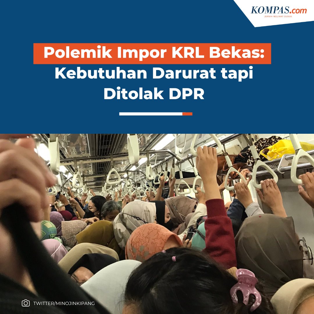 {Thread}

Upaya PT Kereta Commuterline Indonesia (KCI) untuk melakukan impor KRL bekas pakai asal Jepang terhalang restu Kementerian Perindustrian dan DPR. Padahal saat ini perjalanan KRL di Jabodetabek bak neraka, kondisi yang tak pernah dirasakan para pejabat dan wakil rakyat.